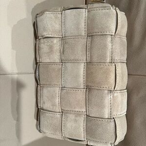 Elegant Tan Woven Clutch